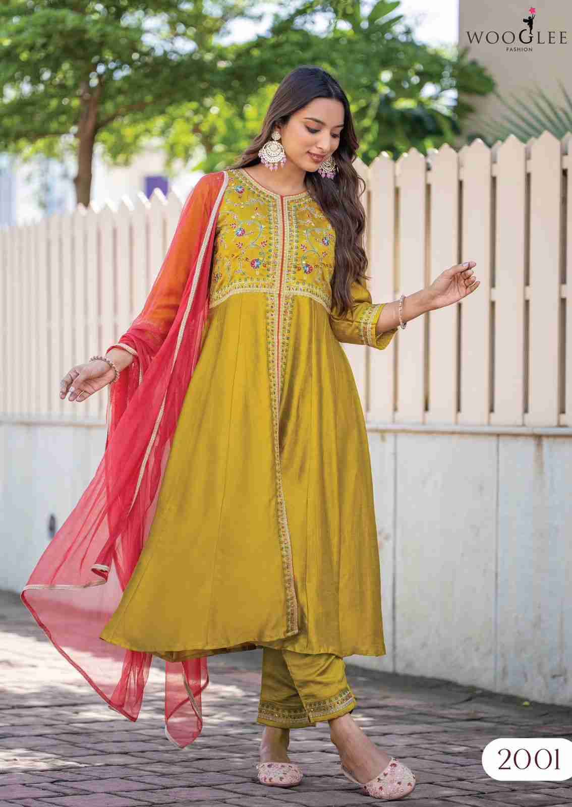 Surkhi By Wooglee 2001 To 2004 Series Designer Stylish Fancy Colorful Beautiful Party Wear & Ethnic Wear Collection Vichitra Dresses At Wholesale Price