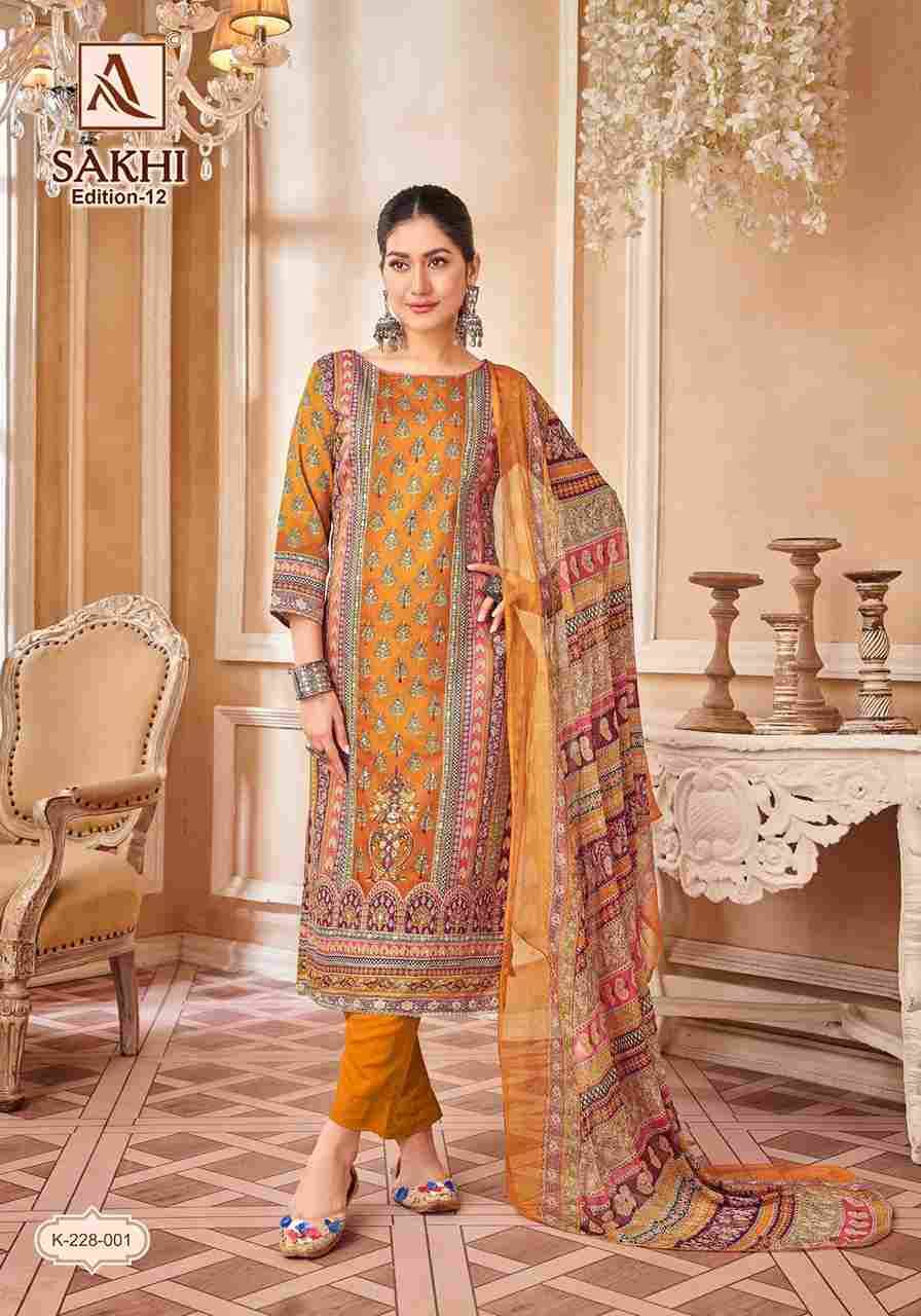 Sakhi Vol-12 By Alok Suit 228-001 To 228-004 Series Beautiful Festive Suits Colorful Stylish Fancy Casual Wear & Ethnic Wear Pure Jam Dresses At Wholesale Price