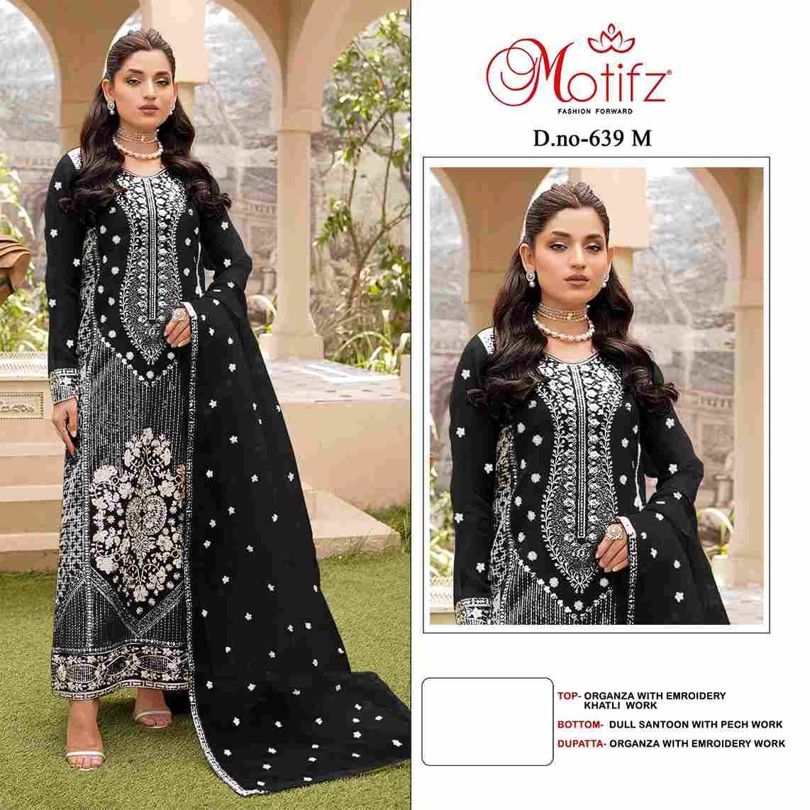 Motifz Hit Design 639 Colours Vol-4 By Motifz 639-K To 639-N Series Beautiful Pakistani Suits Colorful Stylish Fancy Casual Wear & Ethnic Wear Organza Dresses At Wholesale Price