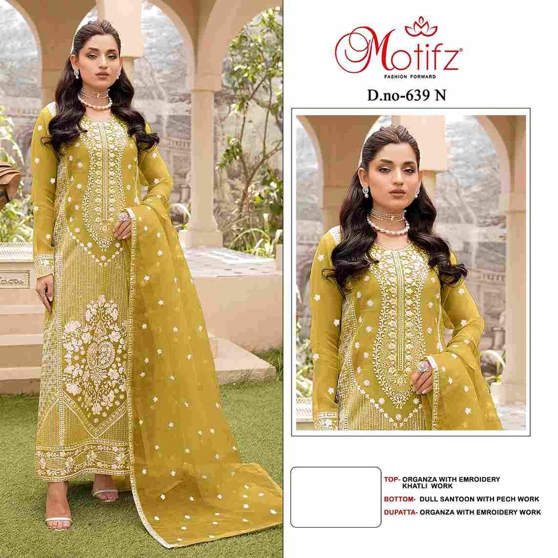 Motifz Hit Design 639 Colours Vol-4 By Motifz 639-K To 639-N Series Beautiful Pakistani Suits Colorful Stylish Fancy Casual Wear & Ethnic Wear Organza Dresses At Wholesale Price