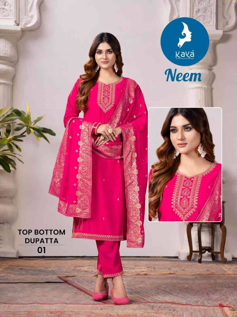 Neem By Kaya 01 To 06 Series Designer Stylish Fancy Colorful Beautiful Party Wear & Ethnic Wear Collection Tissue Shimmer Dresses At Wholesale Price