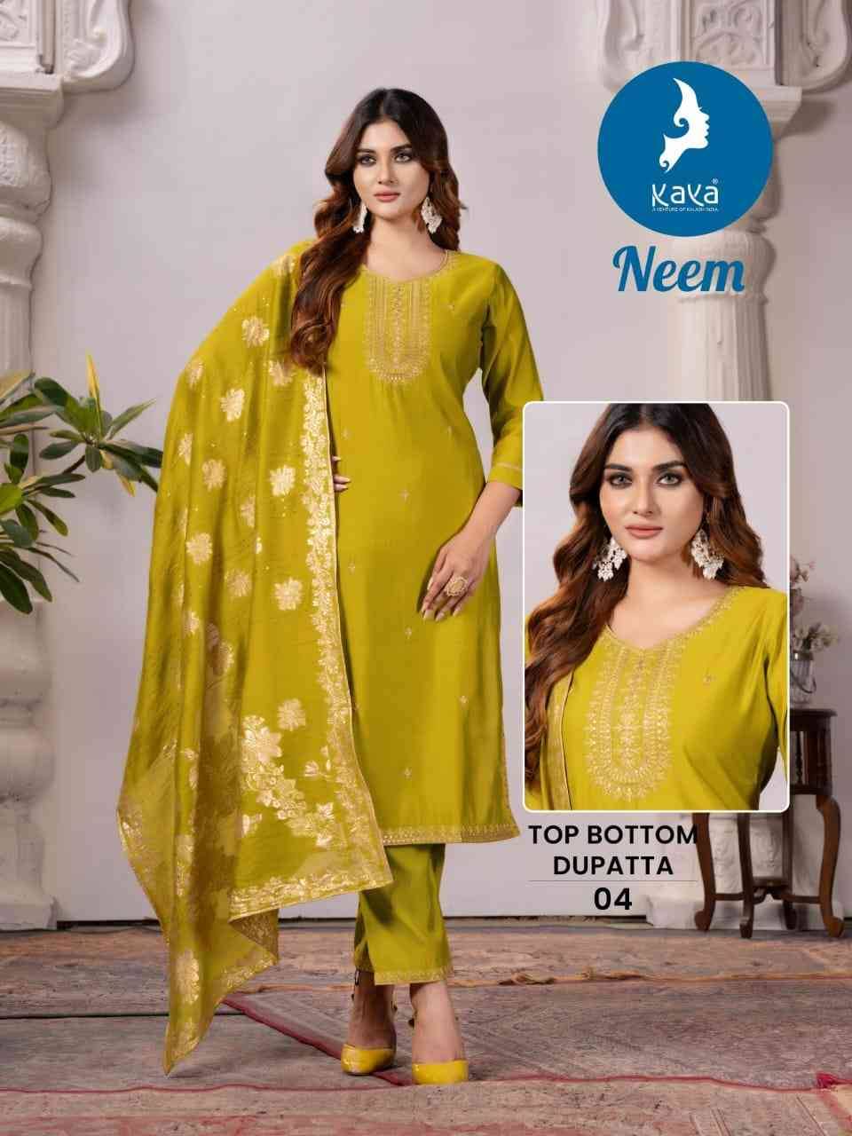 Neem By Kaya 01 To 06 Series Designer Stylish Fancy Colorful Beautiful Party Wear & Ethnic Wear Collection Tissue Shimmer Dresses At Wholesale Price