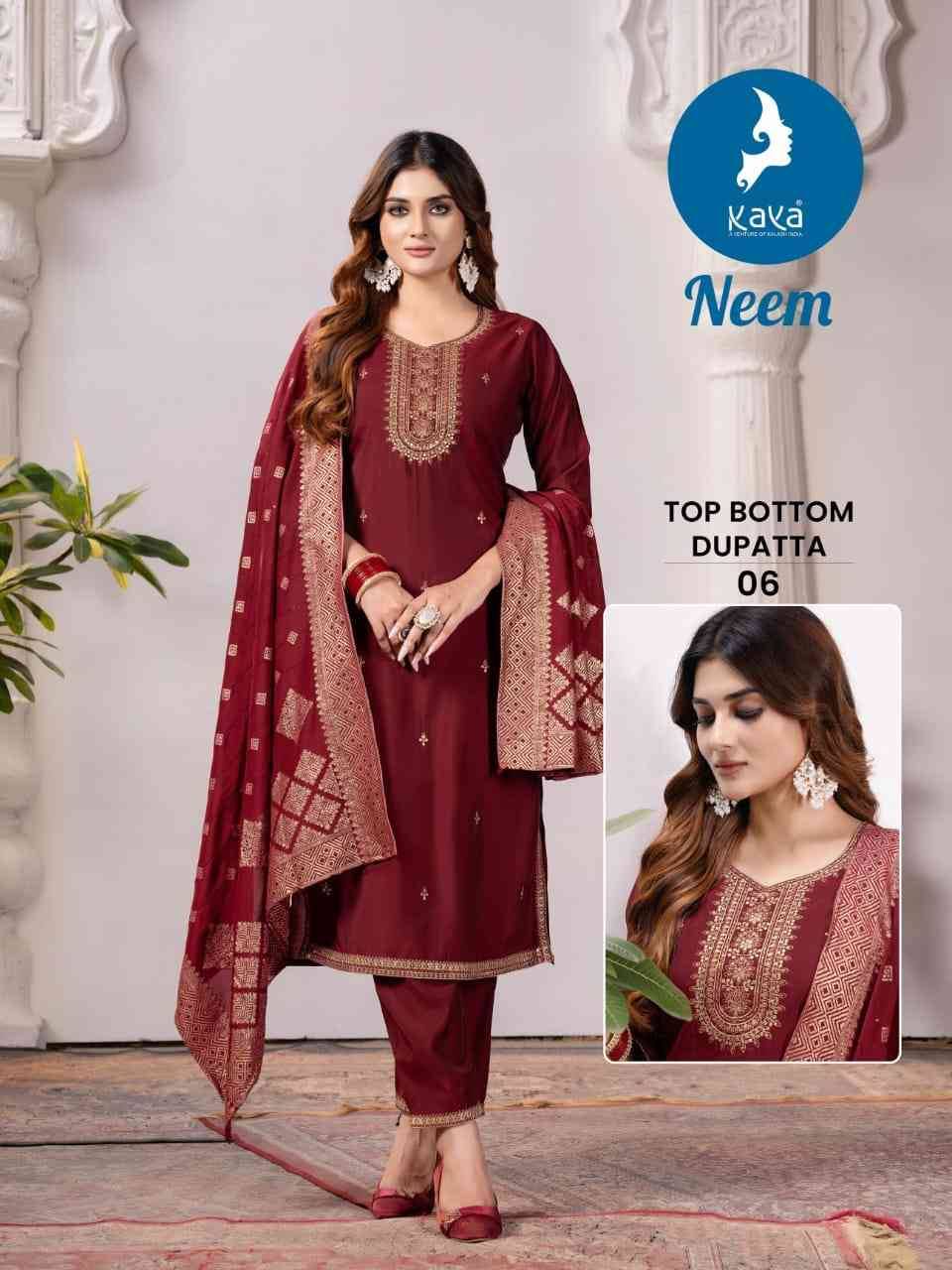 Neem By Kaya 01 To 06 Series Designer Stylish Fancy Colorful Beautiful Party Wear & Ethnic Wear Collection Tissue Shimmer Dresses At Wholesale Price