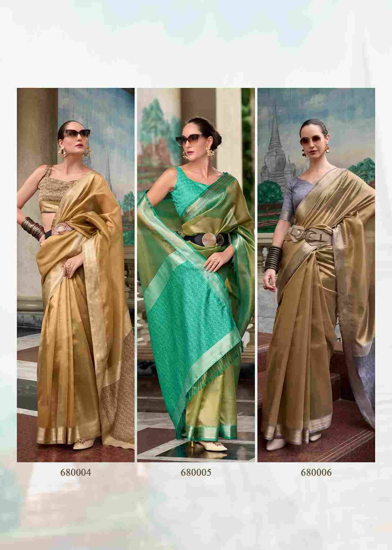 Titan By Rajpath 680001 To 680006 Series Indian Traditional Wear Collection Beautiful Stylish Fancy Colorful Party Wear & Occasional Wear Tissue Silk Sarees At Wholesale Price