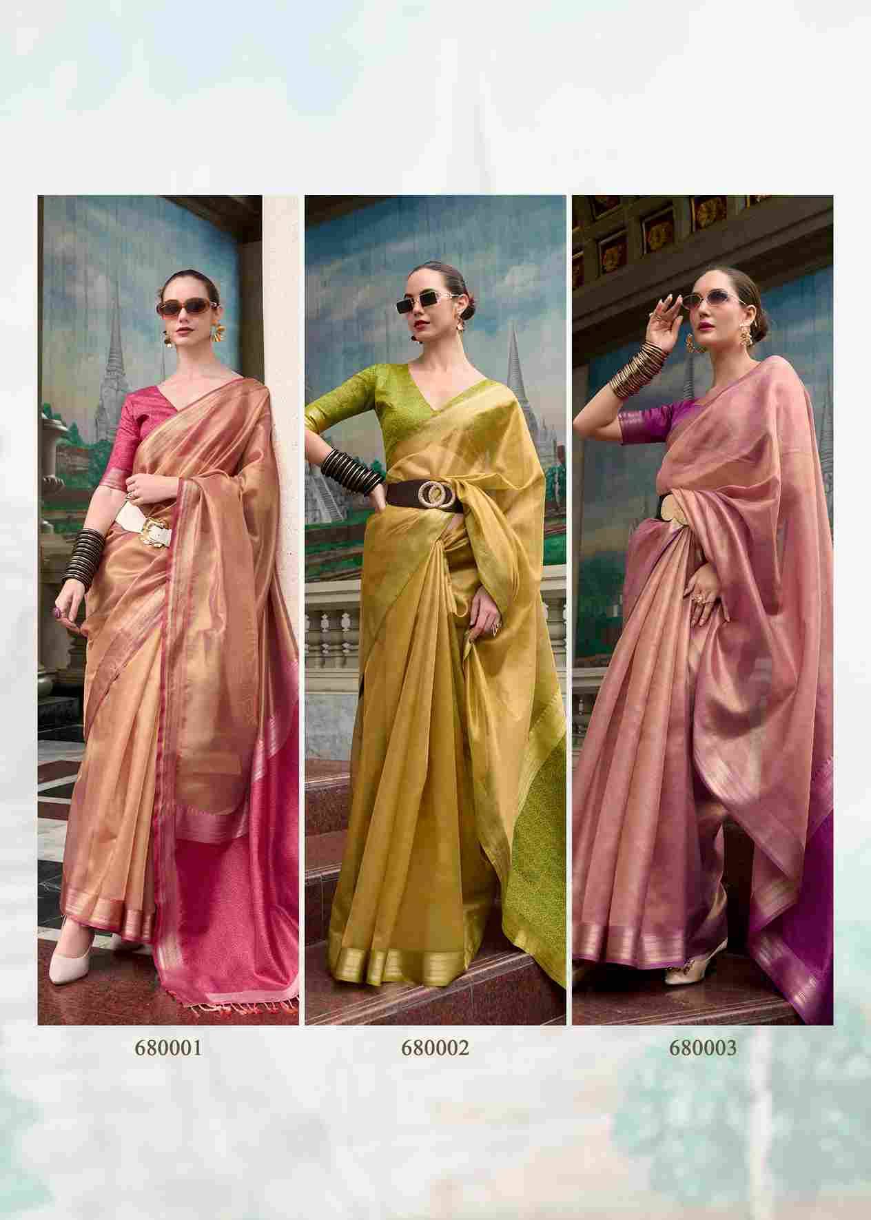 Titan By Rajpath 680001 To 680006 Series Indian Traditional Wear Collection Beautiful Stylish Fancy Colorful Party Wear & Occasional Wear Tissue Silk Sarees At Wholesale Price