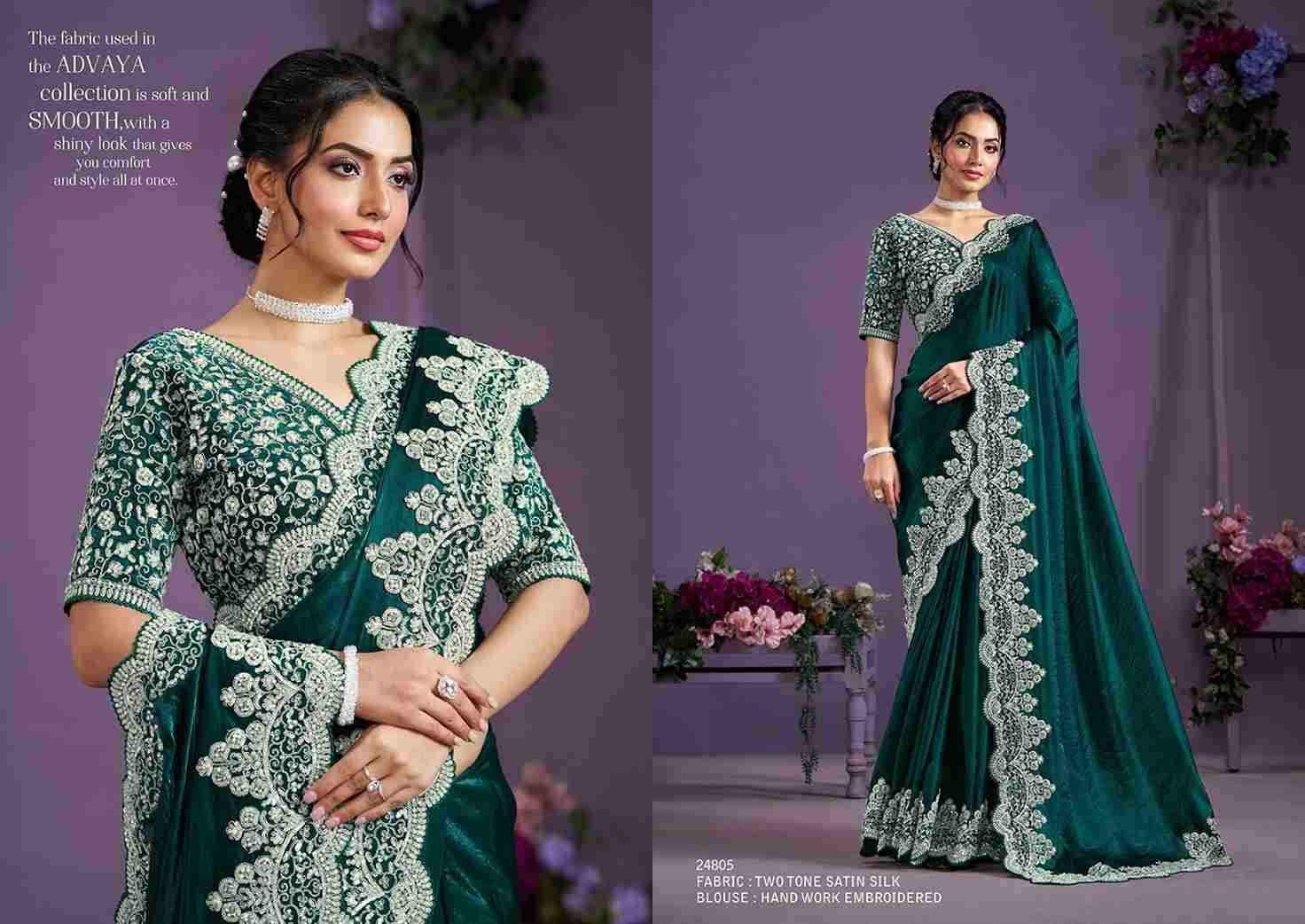 Advaya By Mahotsav Creation 24804 To 24816 Series Indian Traditional Wear Collection Beautiful Stylish Fancy Colorful Party Wear & Occasional Wear Silk Sarees At Wholesale Price