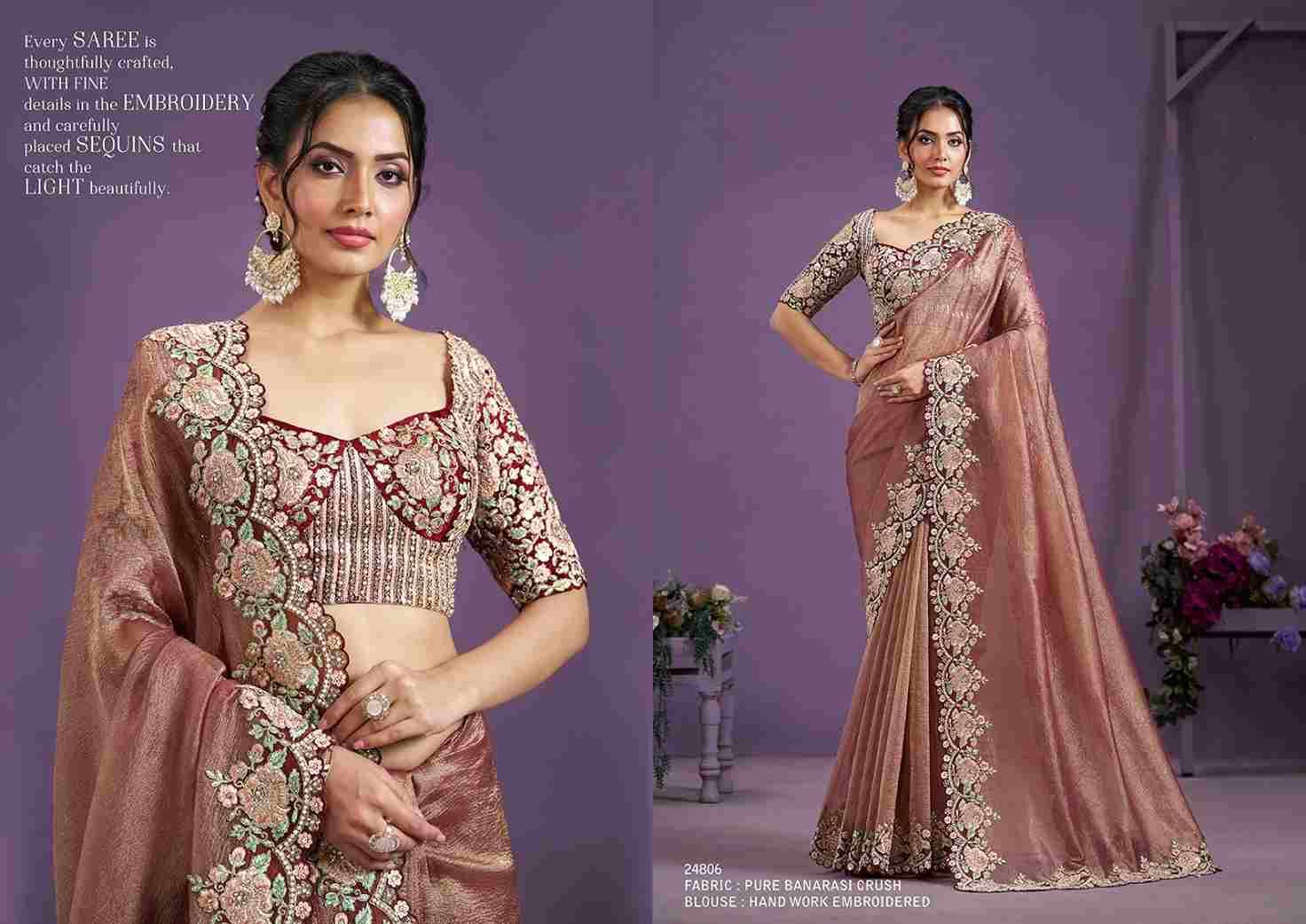 Advaya By Mahotsav Creation 24804 To 24816 Series Indian Traditional Wear Collection Beautiful Stylish Fancy Colorful Party Wear & Occasional Wear Silk Sarees At Wholesale Price