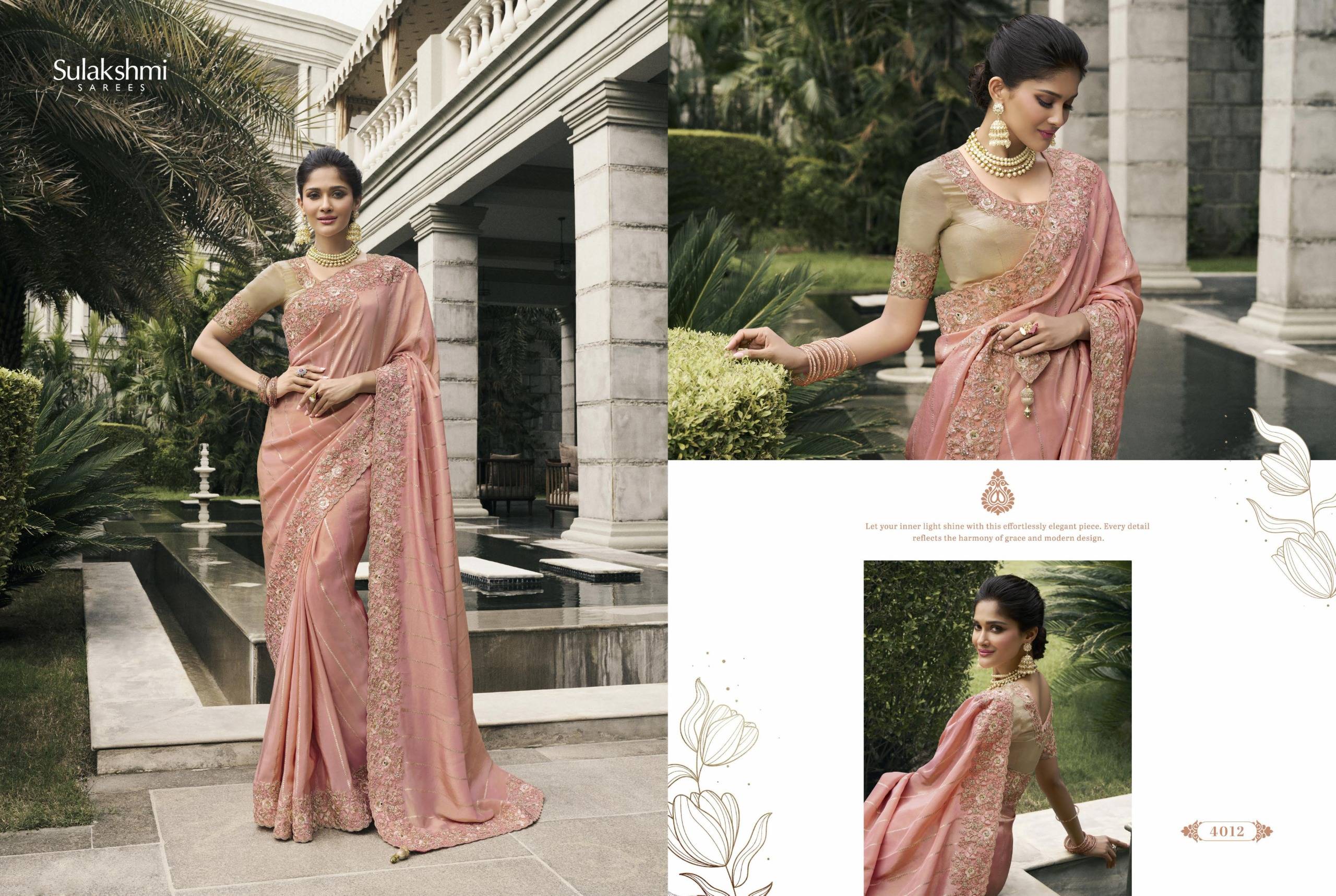 Bridal Heritage By Sulakshmi 4001 To 4012 Series Indian Traditional Wear Collection Beautiful Stylish Fancy Colorful Party Wear & Occasional Wear Tissue Silk Sarees At Wholesale Price