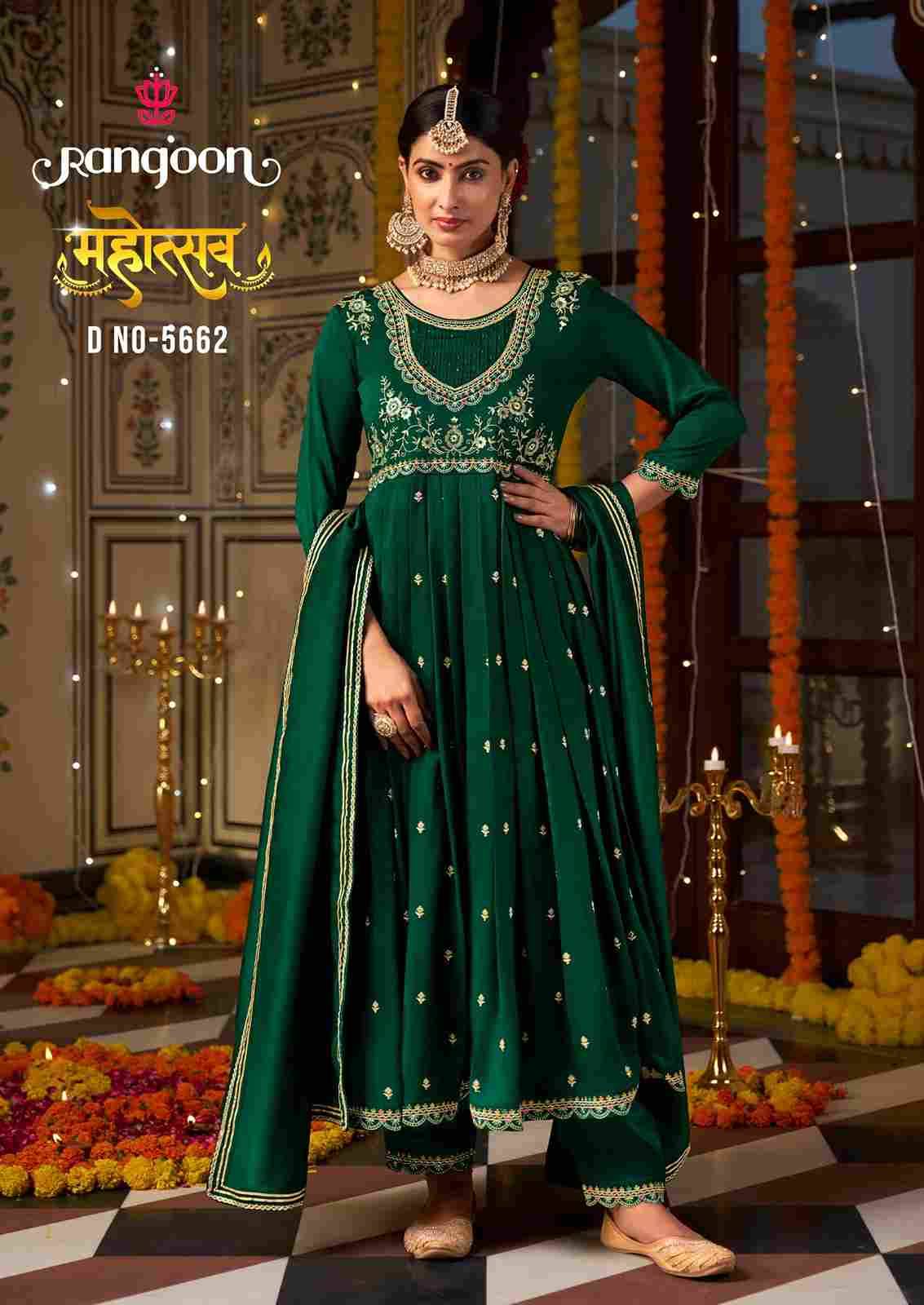 Mahotsav By Rangoon 5661 To 5664 Series Beautiful Stylish Anarkali Suits Fancy Colorful Casual Wear & Ethnic Wear & Ready To Wear Silk With Work Dresses At Wholesale Price