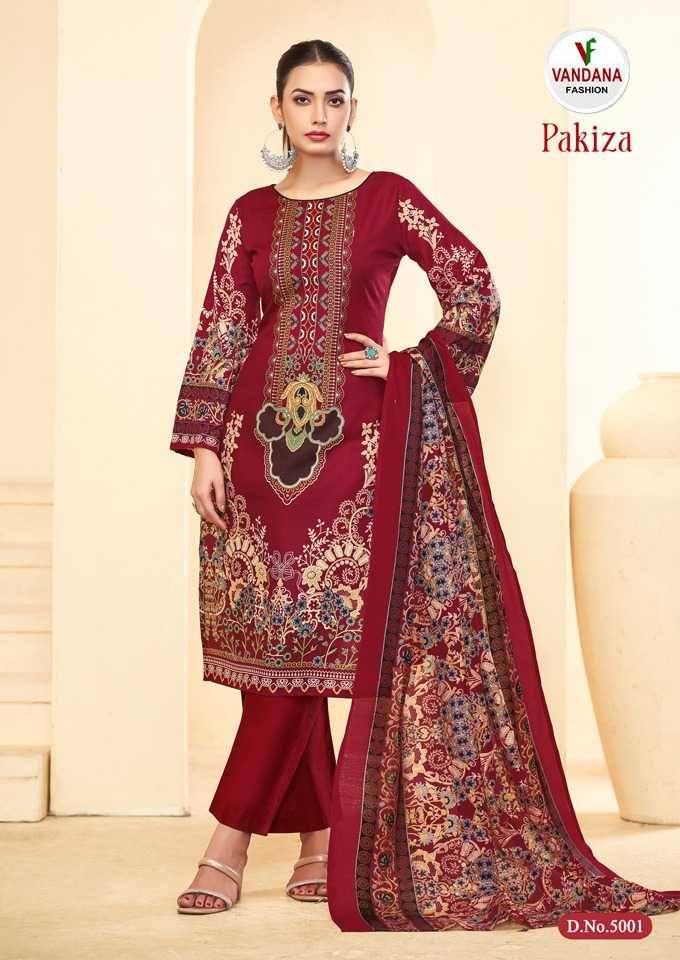 Pakiza Vol-5 By Vandana Fashion 5001 To 5008 Series Beautiful Stylish Festive Suits Fancy Colorful Casual Wear & Ethnic Wear & Ready To Wear Pure Cotton Print Dresses At Wholesale Price