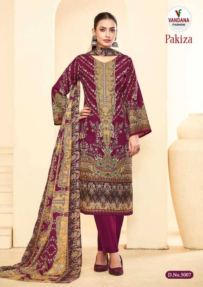 Pakiza Vol-5 By Vandana Fashion 5001 To 5008 Series Beautiful Stylish Festive Suits Fancy Colorful Casual Wear & Ethnic Wear & Ready To Wear Pure Cotton Print Dresses At Wholesale Price