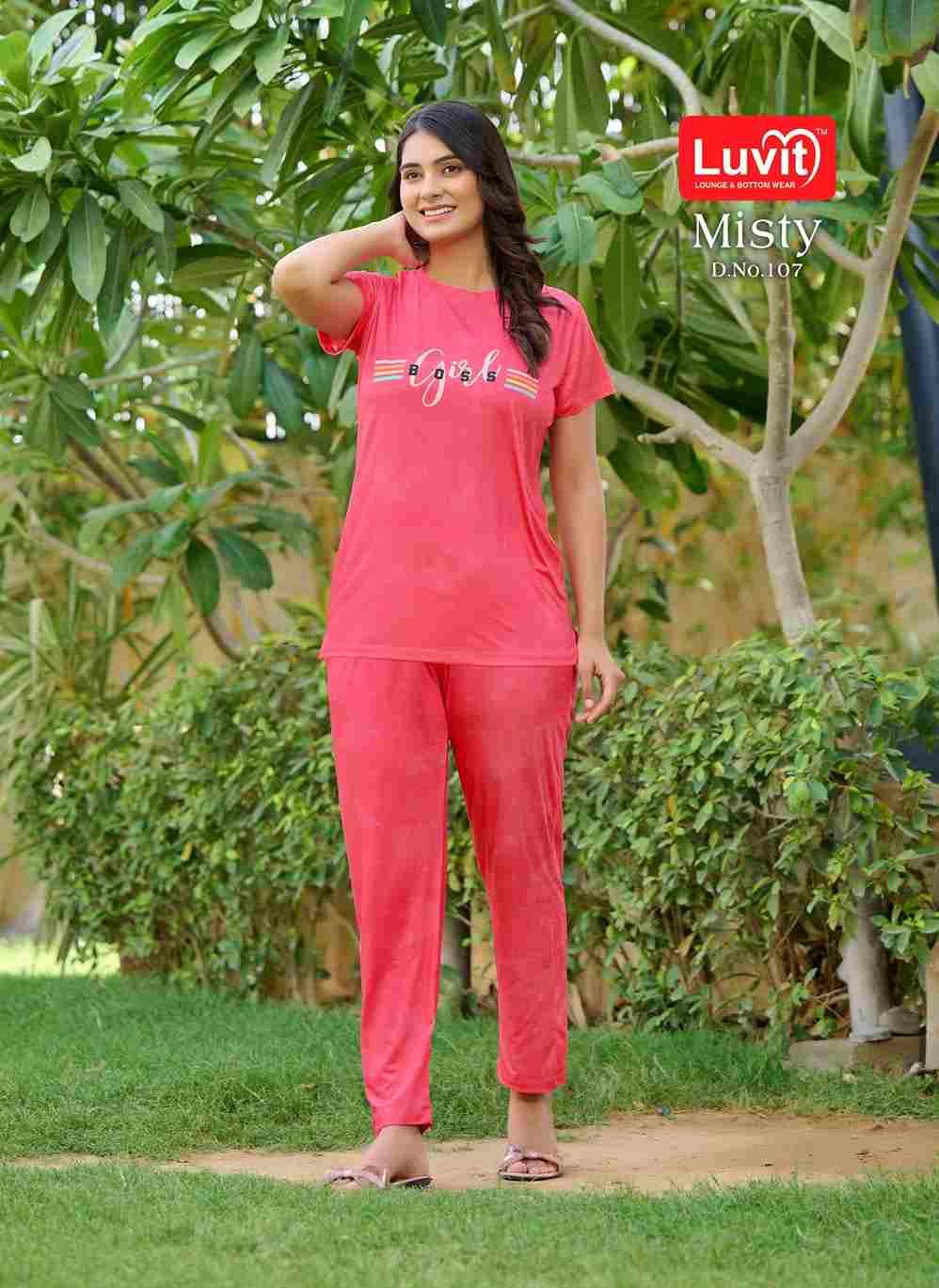 Misty By Luvit 101 To 108 Series Beautiful Stylish Fancy Colorful Casual Wear & Ethnic Wear Fancy Night Suits At Wholesale Price