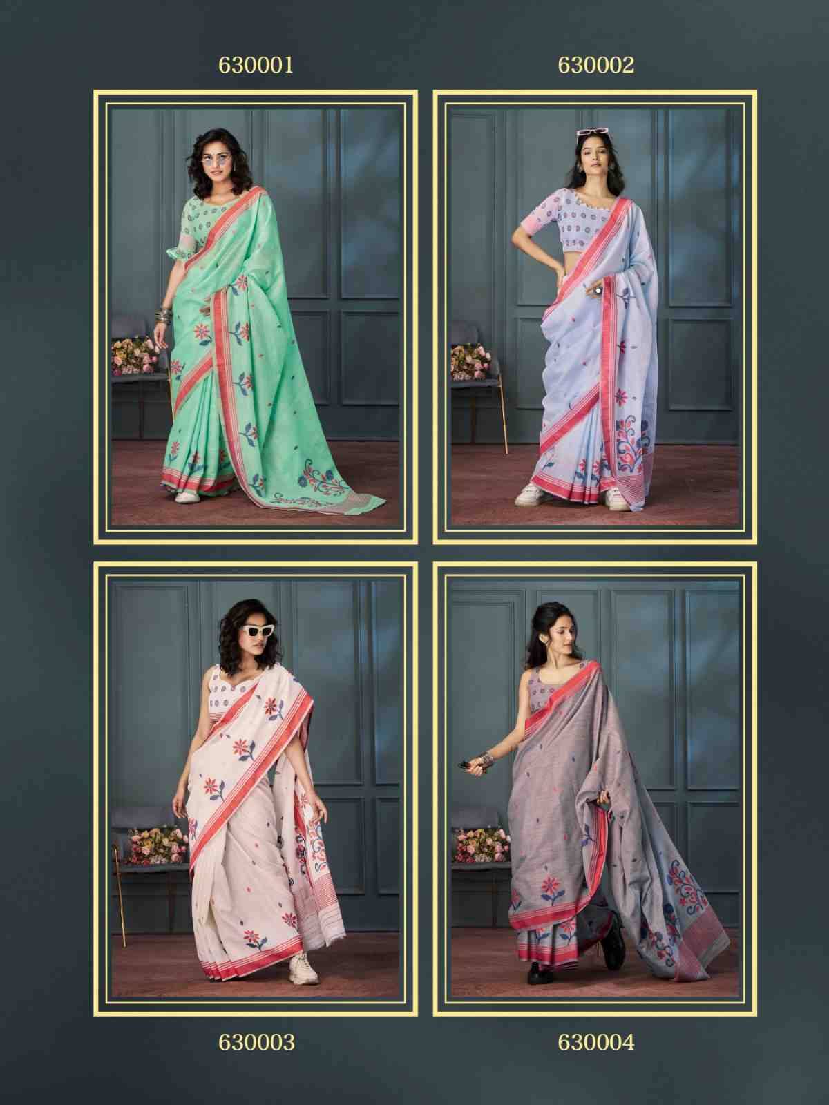 Rolex By Rajpath 630001 To 630006 Series Indian Traditional Wear Collection Beautiful Stylish Fancy Colorful Party Wear & Occasional Wear Handloom Linen Sarees At Wholesale Price