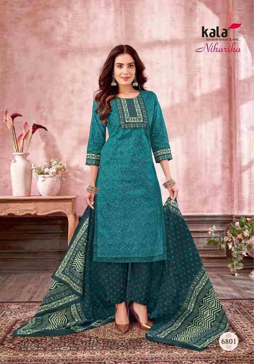 Niharika Vol-3 By Kala 6801 To 6808 Series Beautiful Festive Suits Colorful Stylish Fancy Casual Wear & Ethnic Wear Pure Cotton Print Dresses At Wholesale Price