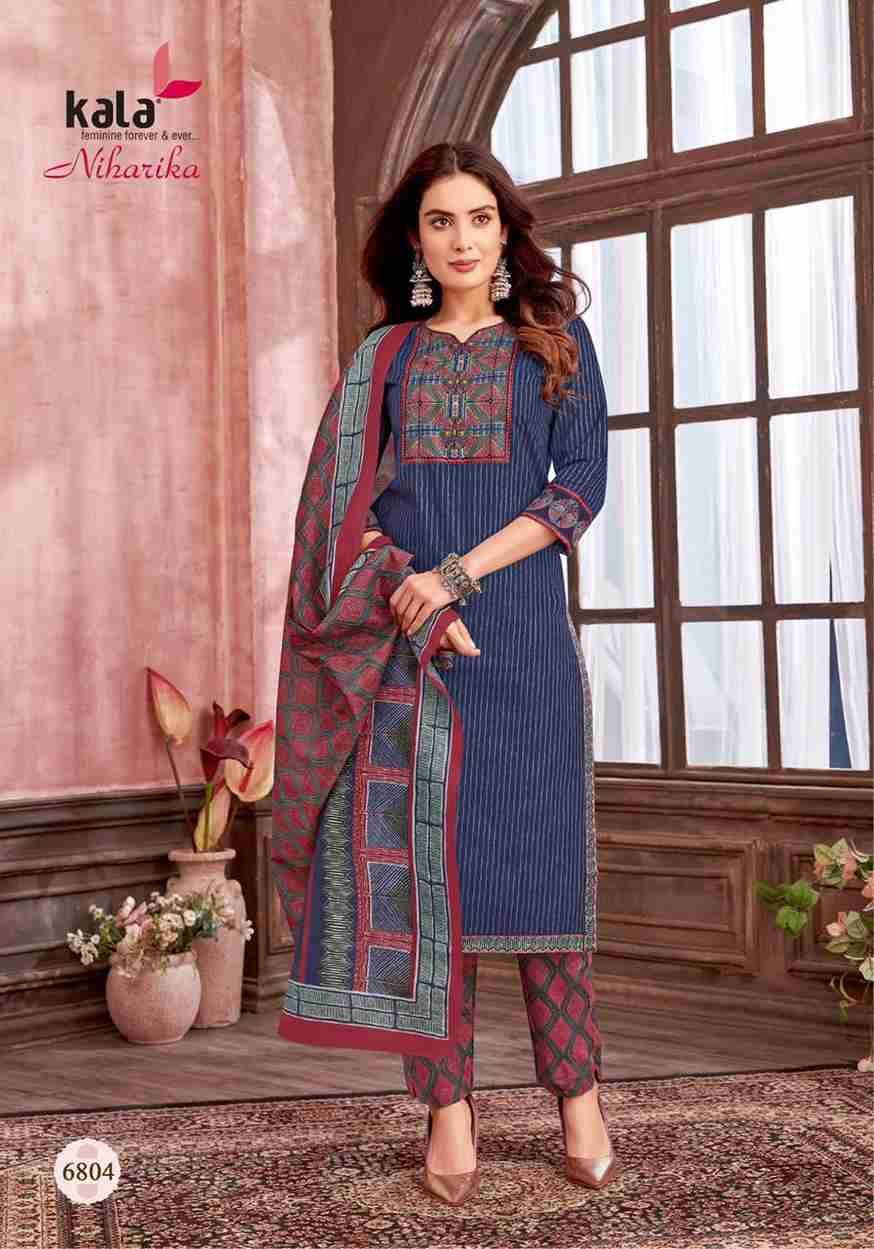 Niharika Vol-3 By Kala 6801 To 6808 Series Beautiful Festive Suits Colorful Stylish Fancy Casual Wear & Ethnic Wear Pure Cotton Print Dresses At Wholesale Price