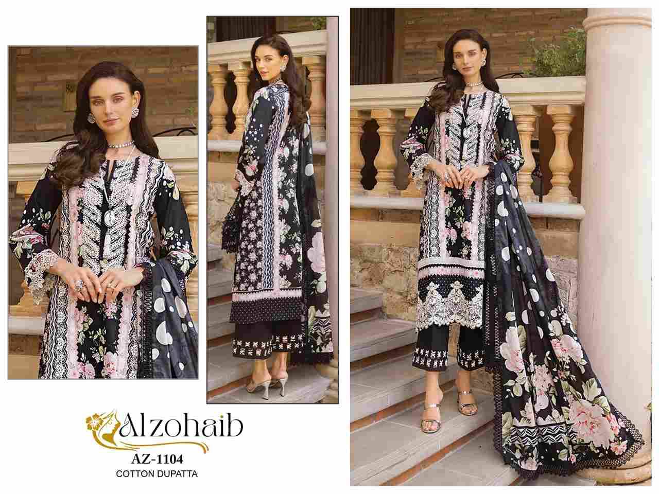 Alzohaib 1102 Series By Alzohaib 1102 To 1105 Series Beautiful Pakistani Suits Stylish Fancy Colorful Party Wear & Occasional Wear Pure Cotton Print Dresses At Wholesale Price