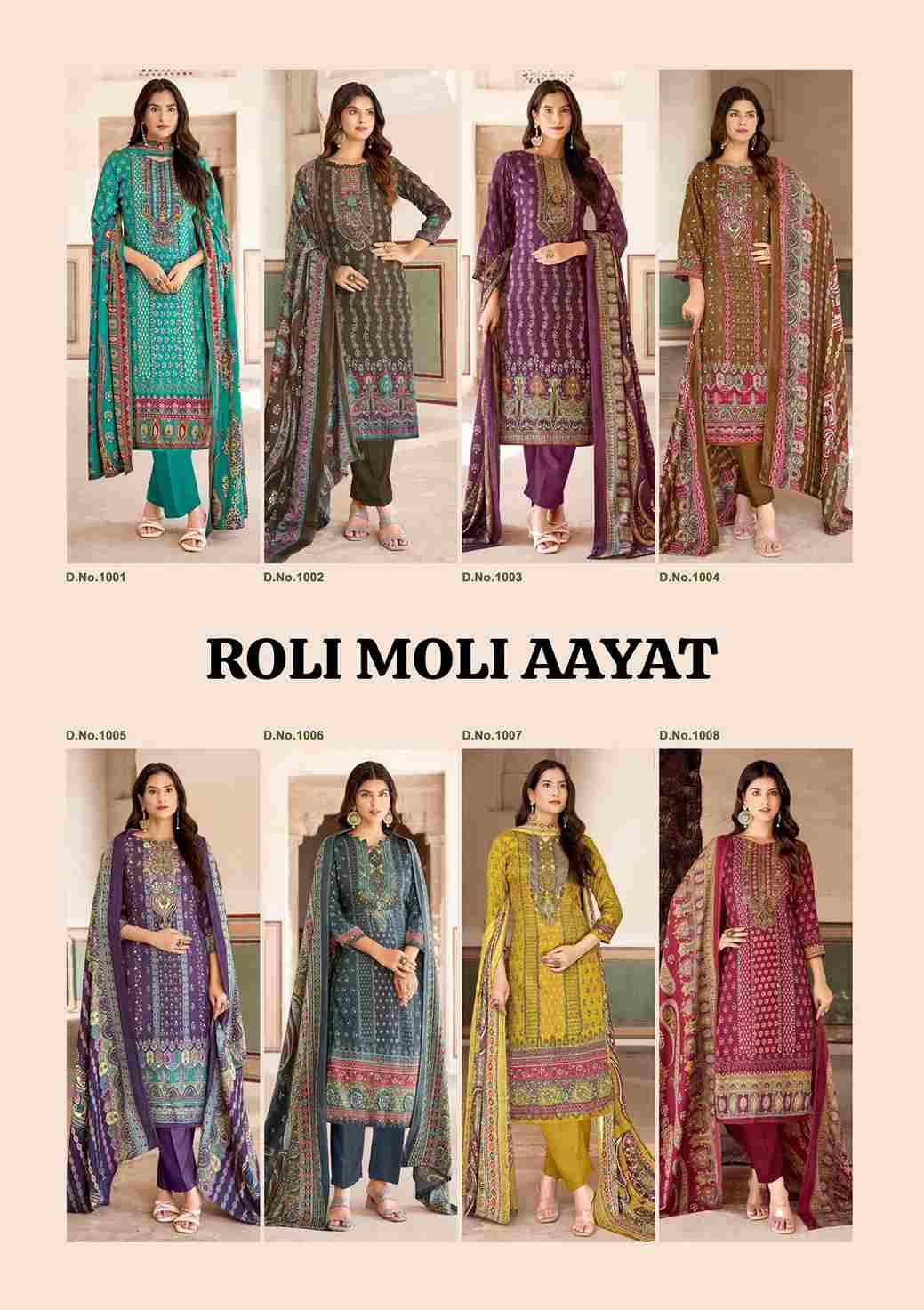 Aayat By Roli Moli 1001 To 1008 Series Beautiful Stylish Festive Suits Fancy Colorful Casual Wear & Ethnic Wear & Ready To Wear Pashmina Dresses At Wholesale Price