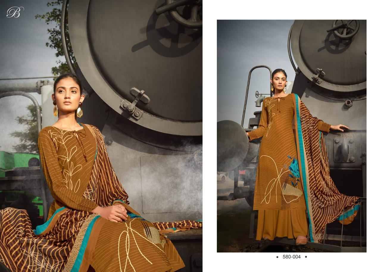 Ruhani By Belliza 580-001 To 580-010 Series Beautiful Festive Suits Stylish Fancy Colorful Casual Wear & Ethnic Wear Pure Pashmina Print Dresses At Wholesale Price