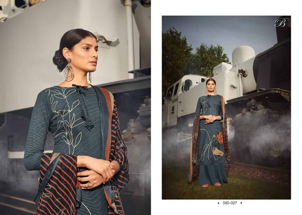 Ruhani By Belliza 580-001 To 580-010 Series Beautiful Festive Suits Stylish Fancy Colorful Casual Wear & Ethnic Wear Pure Pashmina Print Dresses At Wholesale Price