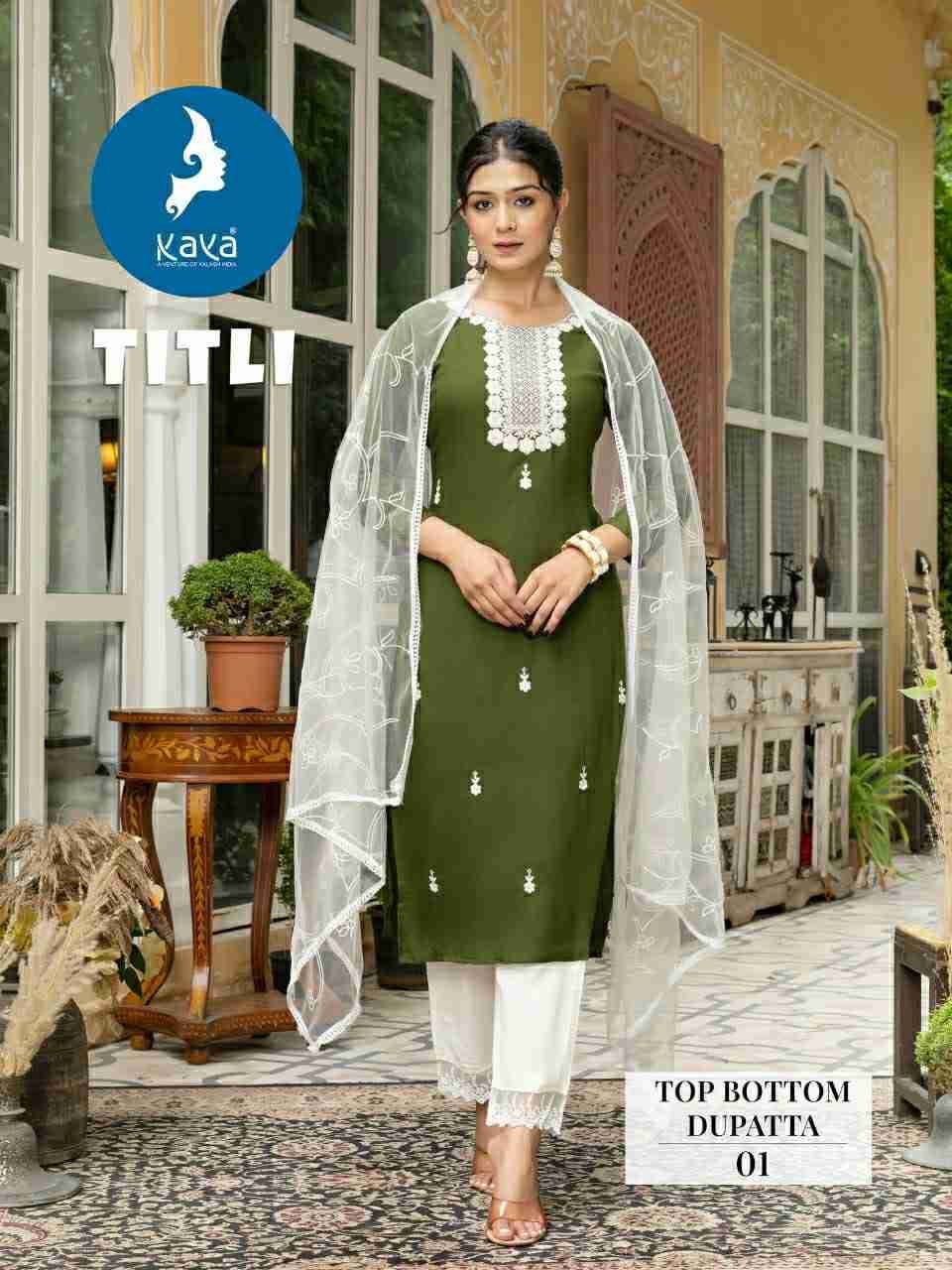 Titli By Kaya 01 To 08 Series Designer Stylish Fancy Colorful Beautiful Party Wear & Ethnic Wear Collection Rayon Slub Dresses At Wholesale Price