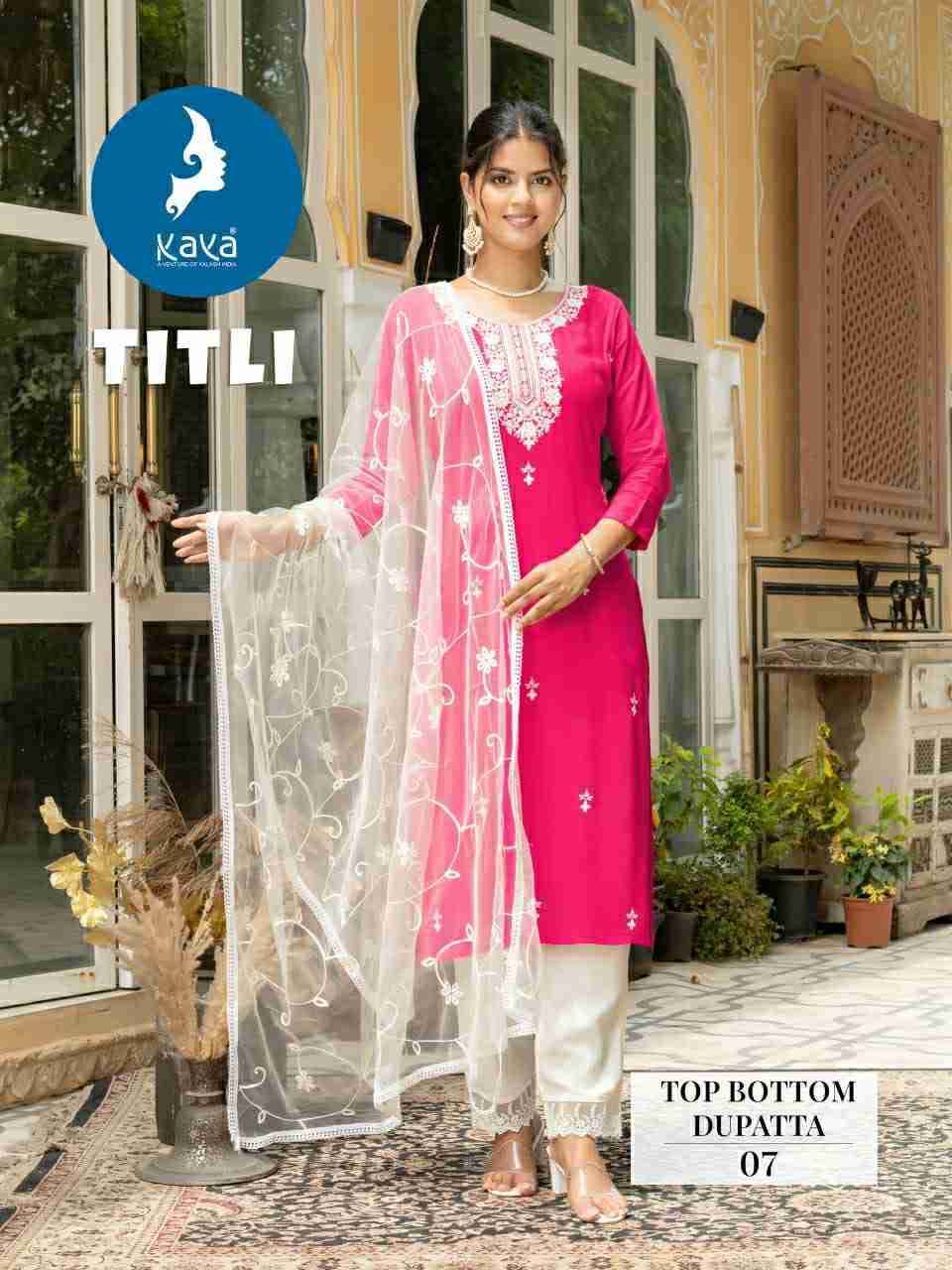 Titli By Kaya 01 To 08 Series Designer Stylish Fancy Colorful Beautiful Party Wear & Ethnic Wear Collection Rayon Slub Dresses At Wholesale Price