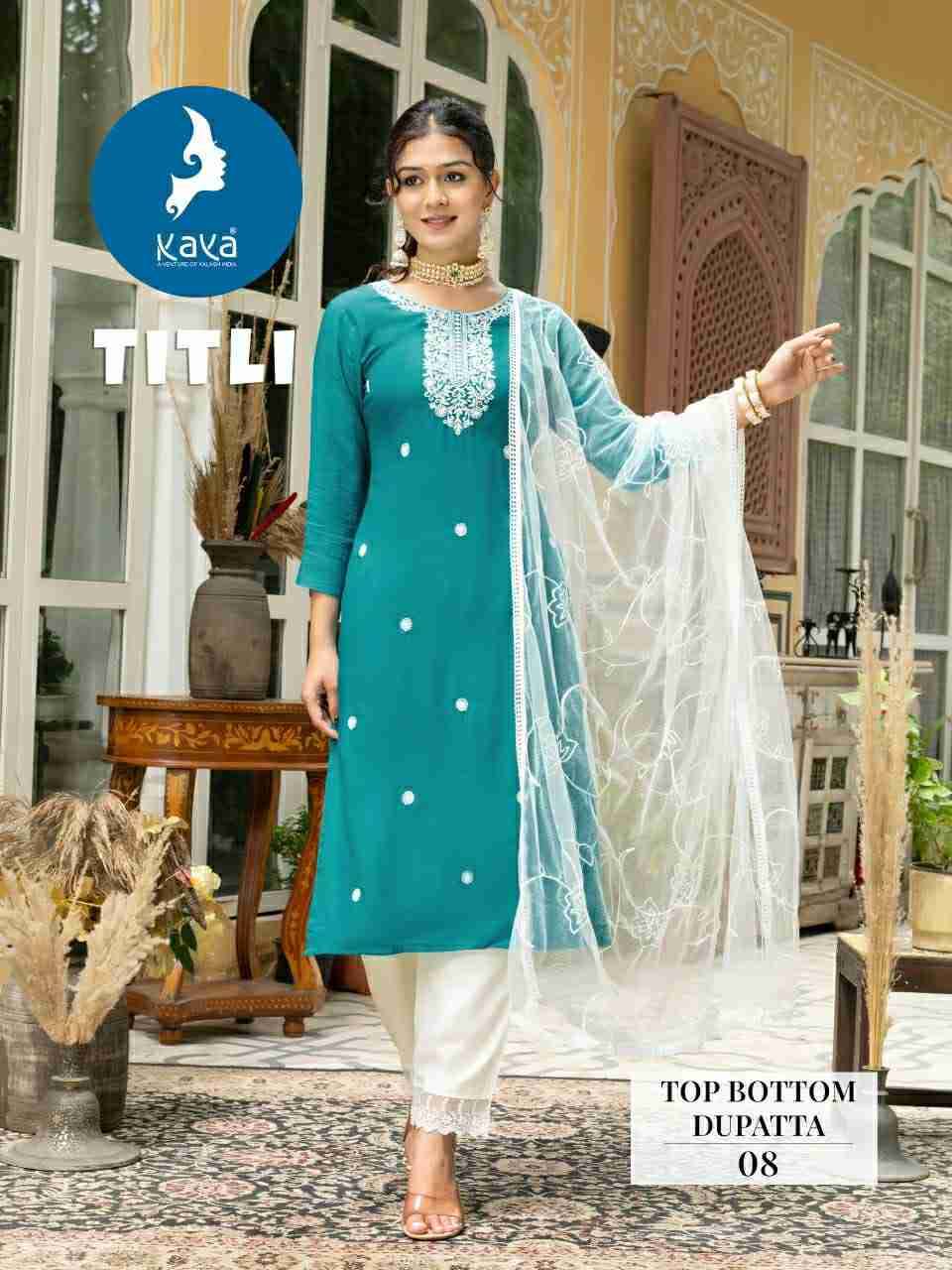 Titli By Kaya 01 To 08 Series Designer Stylish Fancy Colorful Beautiful Party Wear & Ethnic Wear Collection Rayon Slub Dresses At Wholesale Price