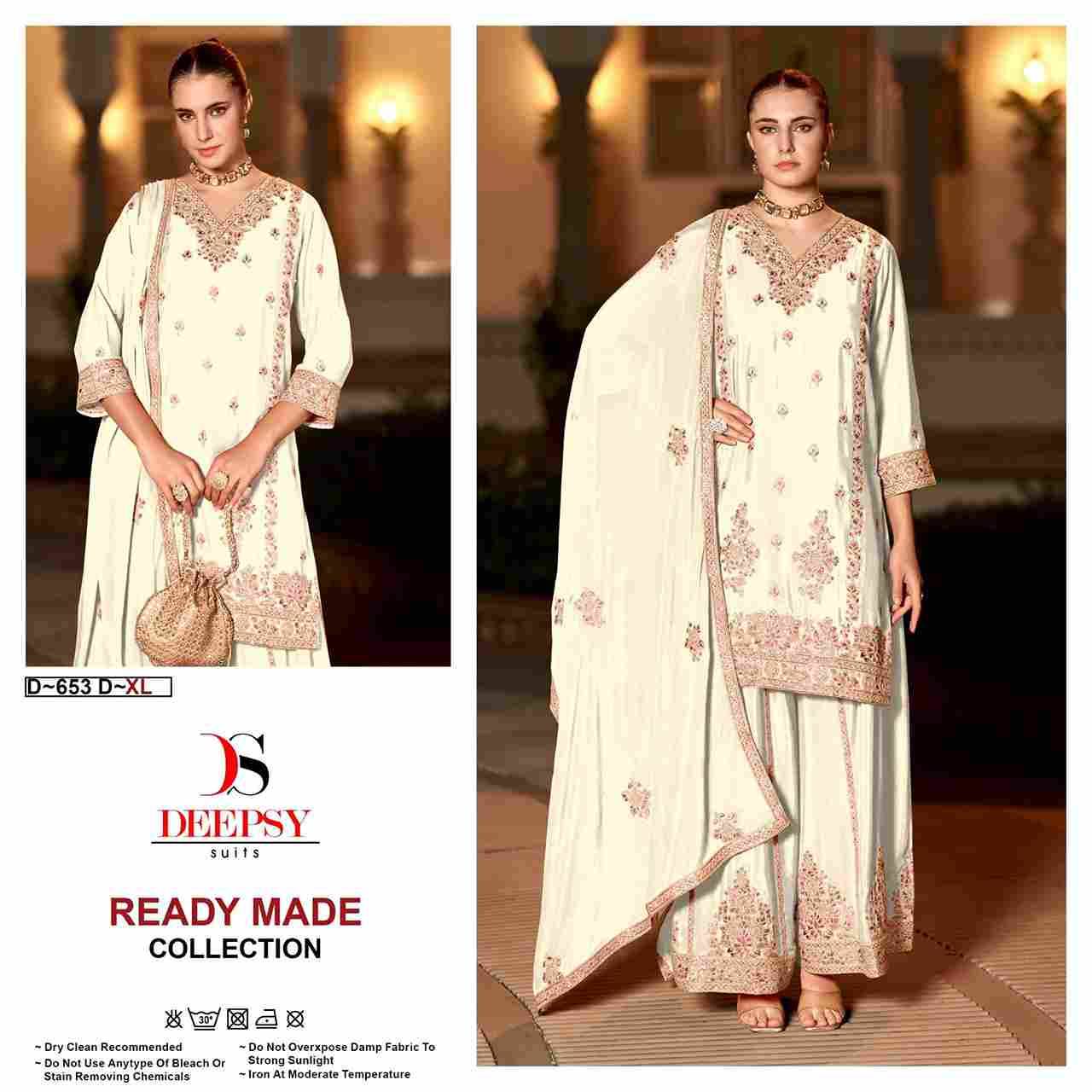 Deepsy Hit Design 653 Colours By Deepsy Suits 653-A To 653-D Series Beautiful Pakistani Suits Colorful Stylish Fancy Casual Wear & Ethnic Wear Pure Chinnon Embroidered Dresses At Wholesale Price