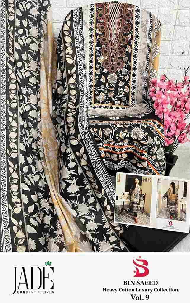 Bin Saeed Vol-9 By Jade 901 To 906 Series Beautiful Festive Suits Stylish Fancy Colorful Casual Wear & Ethnic Wear Pure Lawn Cotton Print Dresses At Wholesale Price