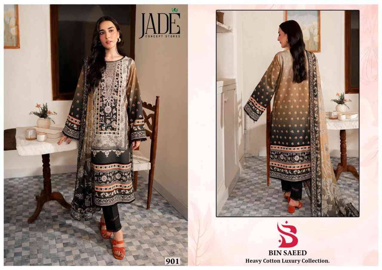 Bin Saeed Vol-9 By Jade 901 To 906 Series Beautiful Festive Suits Stylish Fancy Colorful Casual Wear & Ethnic Wear Pure Lawn Cotton Print Dresses At Wholesale Price