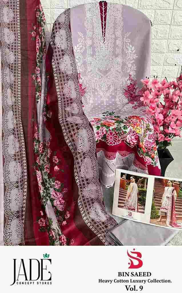 Bin Saeed Vol-9 By Jade 901 To 906 Series Beautiful Festive Suits Stylish Fancy Colorful Casual Wear & Ethnic Wear Pure Lawn Cotton Print Dresses At Wholesale Price