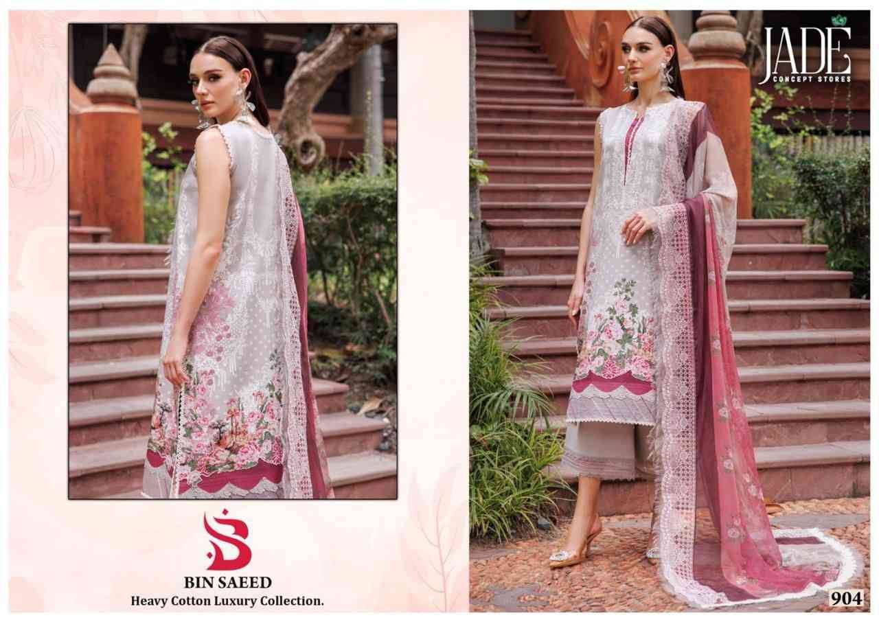 Bin Saeed Vol-9 By Jade 901 To 906 Series Beautiful Festive Suits Stylish Fancy Colorful Casual Wear & Ethnic Wear Pure Lawn Cotton Print Dresses At Wholesale Price