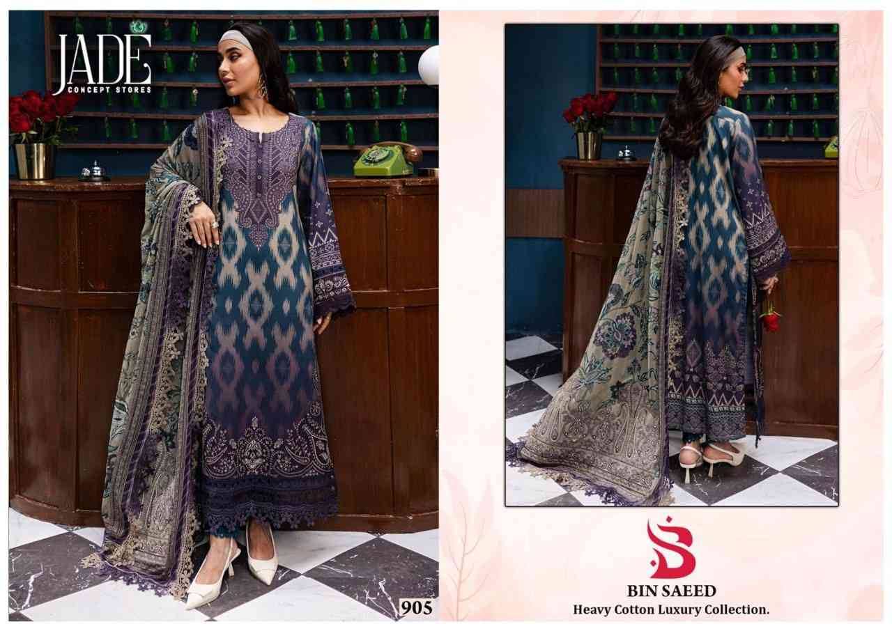 Bin Saeed Vol-9 By Jade 901 To 906 Series Beautiful Festive Suits Stylish Fancy Colorful Casual Wear & Ethnic Wear Pure Lawn Cotton Print Dresses At Wholesale Price