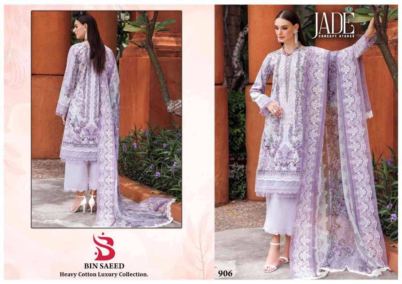 Bin Saeed Vol-9 By Jade 901 To 906 Series Beautiful Festive Suits Stylish Fancy Colorful Casual Wear & Ethnic Wear Pure Lawn Cotton Print Dresses At Wholesale Price