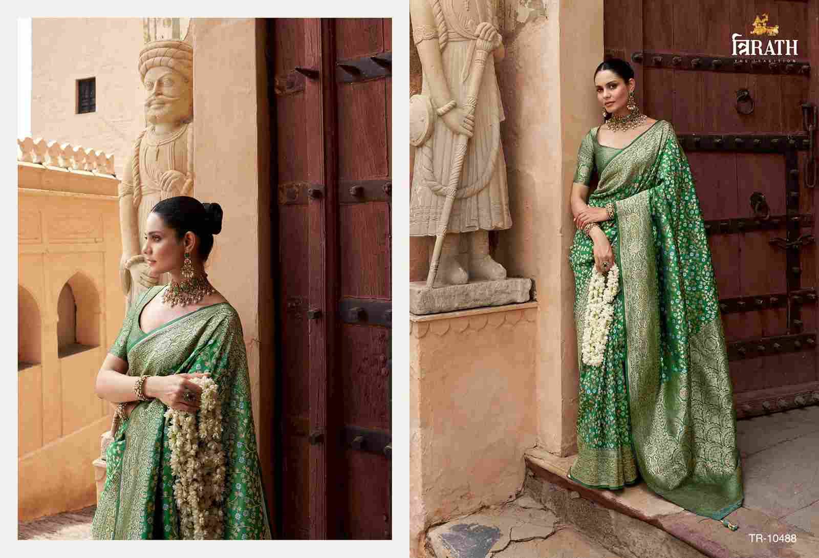 Swara By Trirath 10487 To 10494 Series Indian Traditional Wear Collection Beautiful Stylish Fancy Colorful Party Wear & Occasional Wear Banarasi Silk Sarees At Wholesale Price