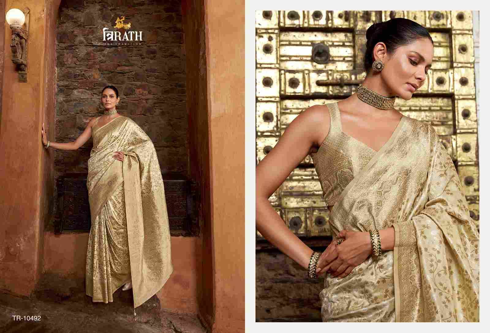 Swara By Trirath 10487 To 10494 Series Indian Traditional Wear Collection Beautiful Stylish Fancy Colorful Party Wear & Occasional Wear Banarasi Silk Sarees At Wholesale Price