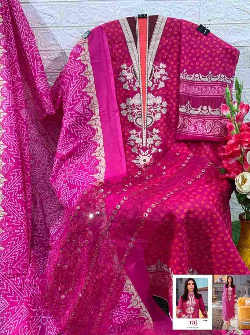 Taj 564 Series By Taj Creation 564 To 566 Series Beautiful Pakistani Suits Colorful Stylish Fancy Casual Wear & Ethnic Wear Pure Cotton Print With Embroidered Dresses At Wholesale Price