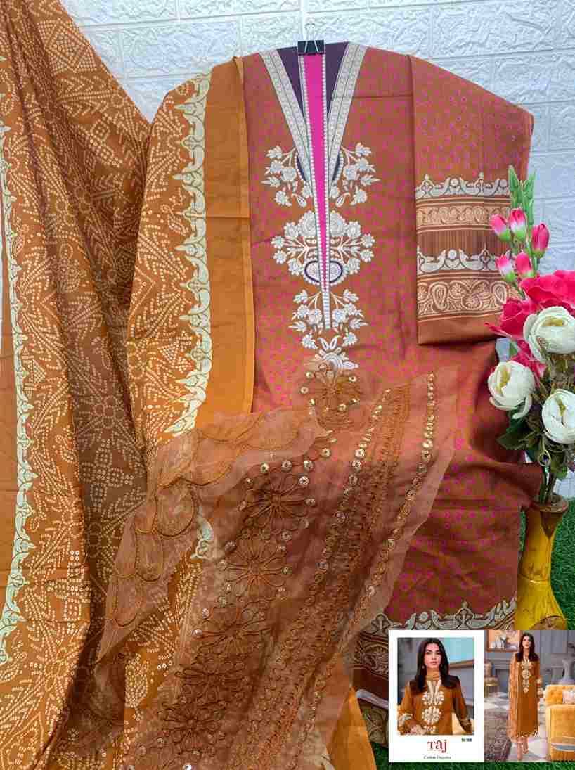 Taj 564 Series By Taj Creation 564 To 566 Series Beautiful Pakistani Suits Colorful Stylish Fancy Casual Wear & Ethnic Wear Pure Cotton Print With Embroidered Dresses At Wholesale Price