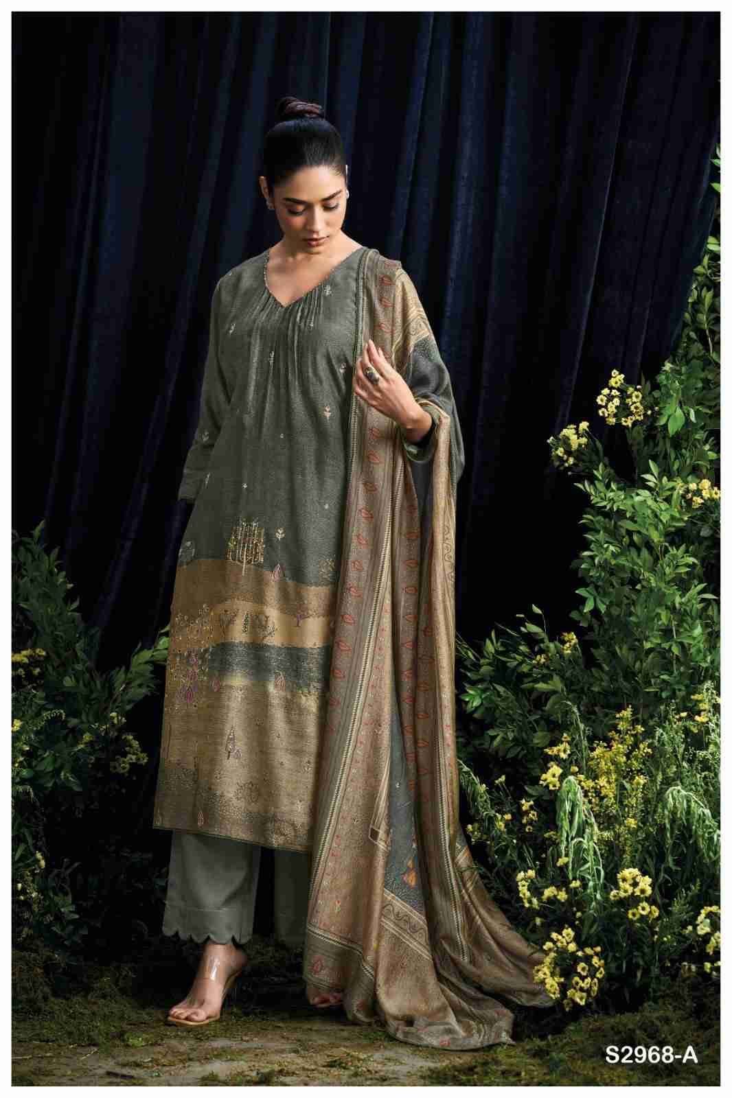 Thuya-2968 By Ganga Fashion 2968-A To 2968-C Series Beautiful Festive Suits Colorful Stylish Fancy Casual Wear & Ethnic Wear Pure Bemberg Silk Dresses At Wholesale Price