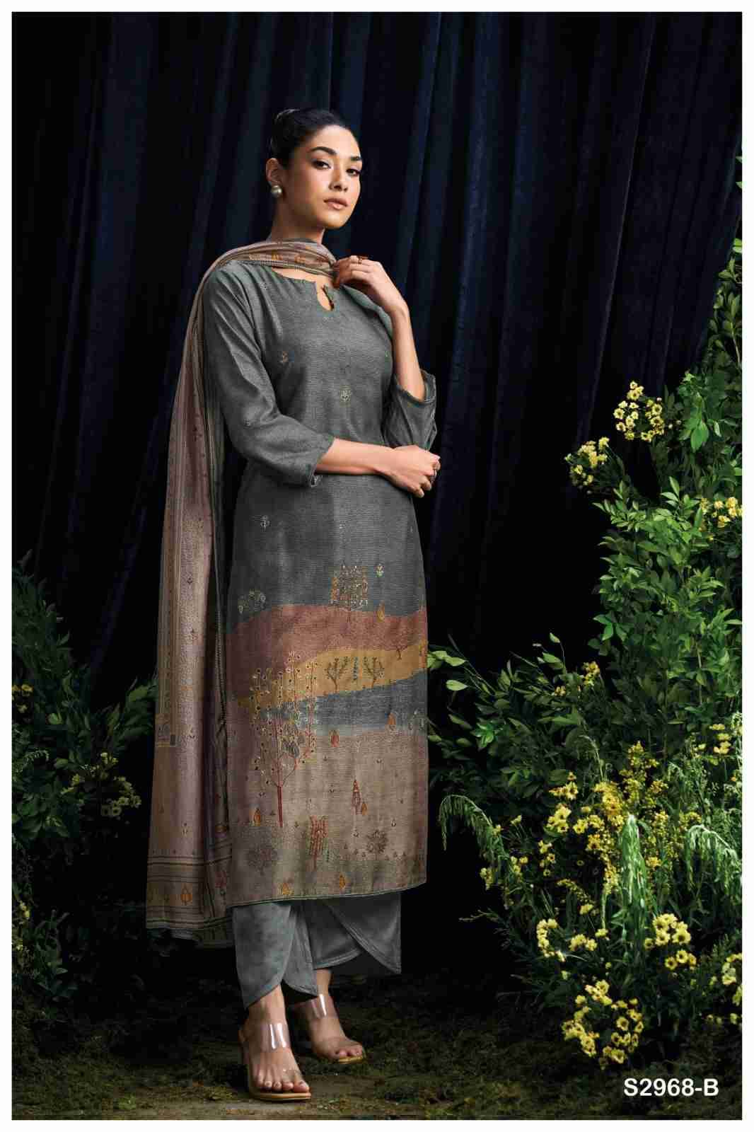 Thuya-2968 By Ganga Fashion 2968-A To 2968-C Series Beautiful Festive Suits Colorful Stylish Fancy Casual Wear & Ethnic Wear Pure Bemberg Silk Dresses At Wholesale Price