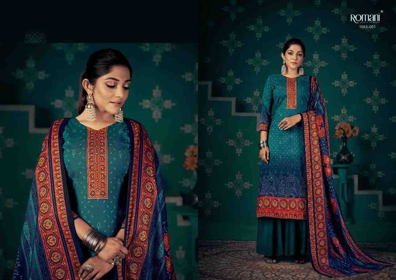 Noori By Romani 1063-001 To 1063-010 Series Beautiful Festive Suits Stylish Fancy Colorful Casual Wear & Ethnic Wear Pure Pashmina Print Dresses At Wholesale Price