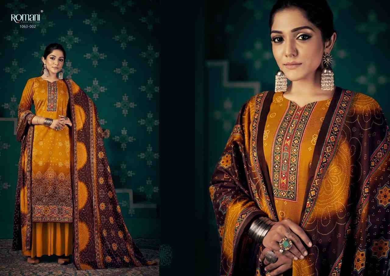 Noori By Romani 1063-001 To 1063-010 Series Beautiful Festive Suits Stylish Fancy Colorful Casual Wear & Ethnic Wear Pure Pashmina Print Dresses At Wholesale Price