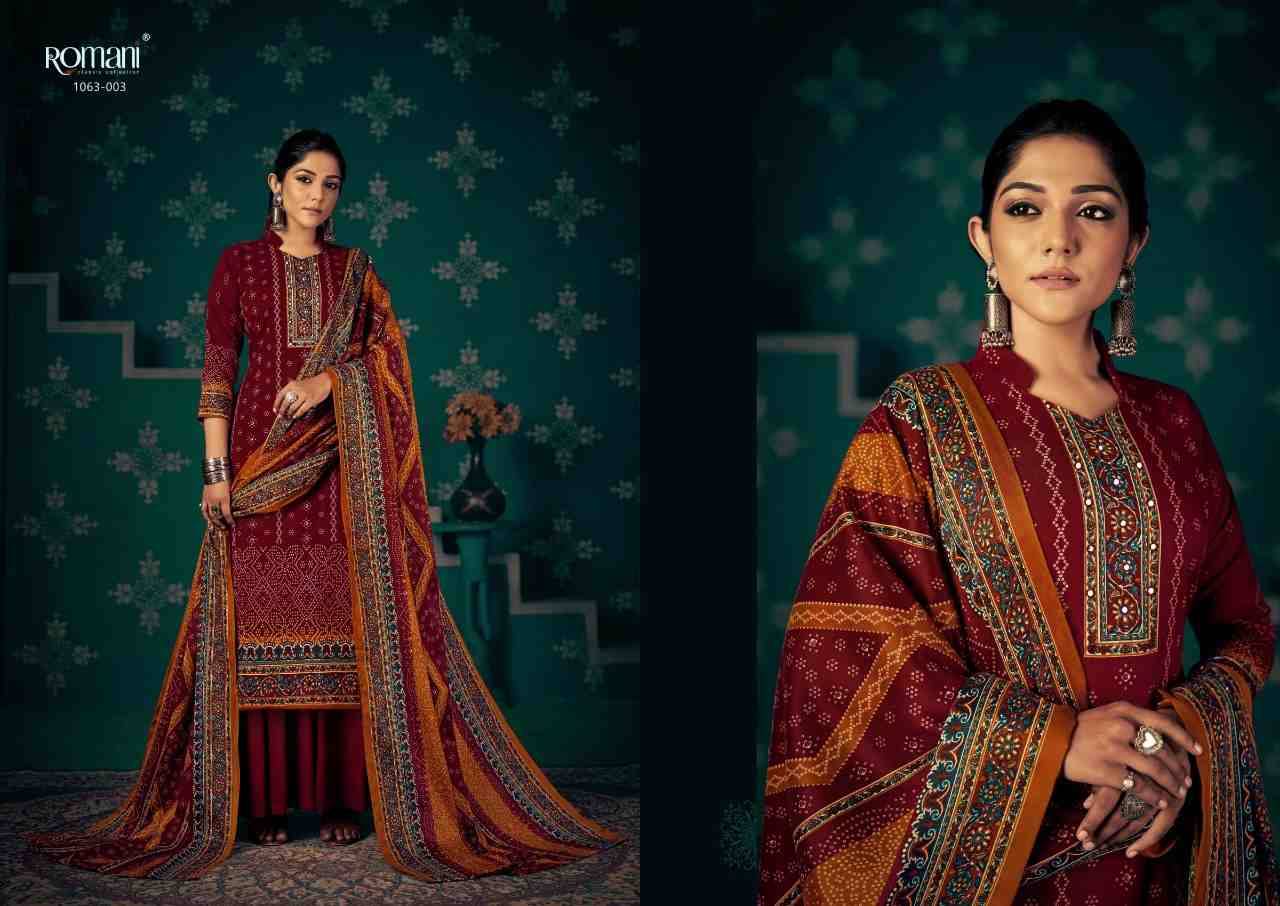 Noori By Romani 1063-001 To 1063-010 Series Beautiful Festive Suits Stylish Fancy Colorful Casual Wear & Ethnic Wear Pure Pashmina Print Dresses At Wholesale Price