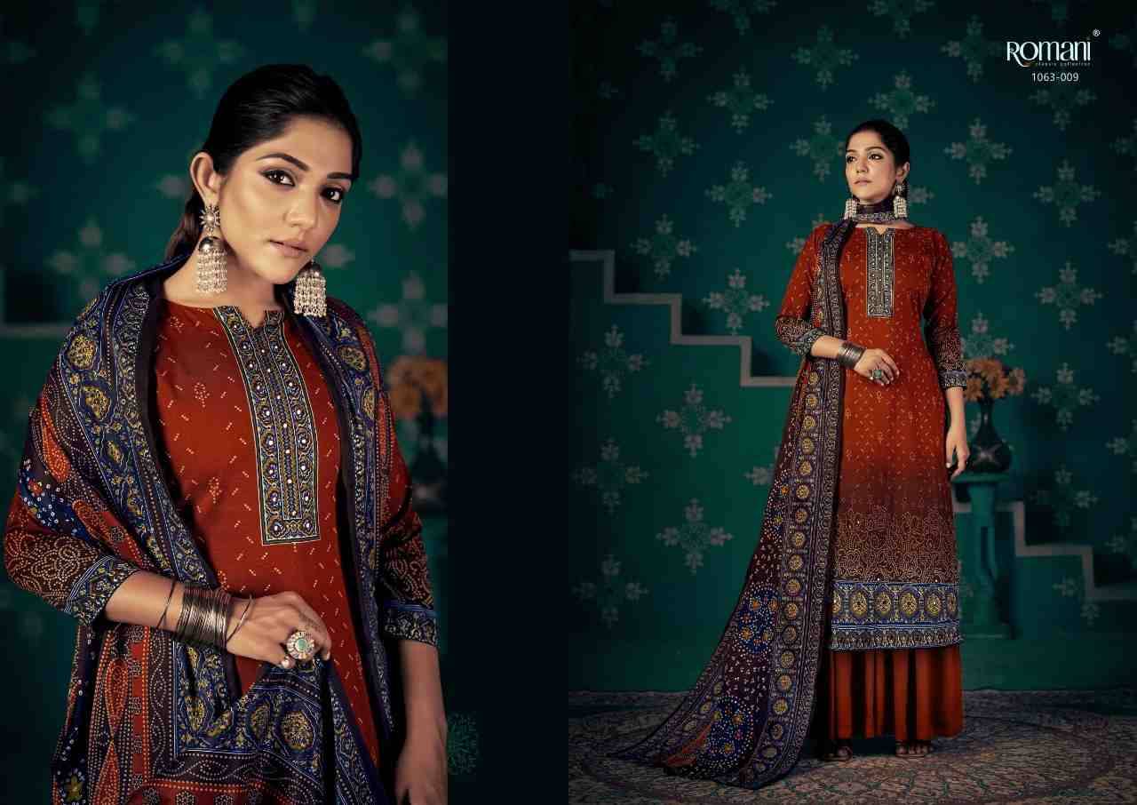 Noori By Romani 1063-001 To 1063-010 Series Beautiful Festive Suits Stylish Fancy Colorful Casual Wear & Ethnic Wear Pure Pashmina Print Dresses At Wholesale Price