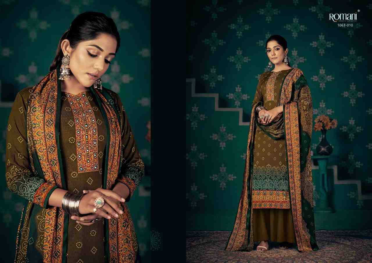 Noori By Romani 1063-001 To 1063-010 Series Beautiful Festive Suits Stylish Fancy Colorful Casual Wear & Ethnic Wear Pure Pashmina Print Dresses At Wholesale Price