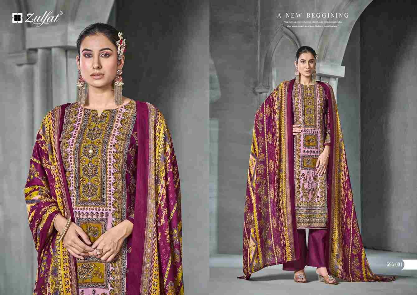 Aayat Vol-4 By Zulfat 595-001 To 595-006 Series Beautiful Festive Suits Stylish Fancy Colorful Casual Wear & Ethnic Wear Pure Rayon Print Dresses At Wholesale Price