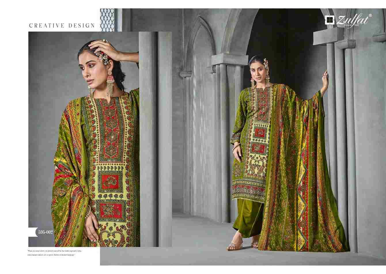 Aayat Vol-4 By Zulfat 595-001 To 595-006 Series Beautiful Festive Suits Stylish Fancy Colorful Casual Wear & Ethnic Wear Pure Rayon Print Dresses At Wholesale Price