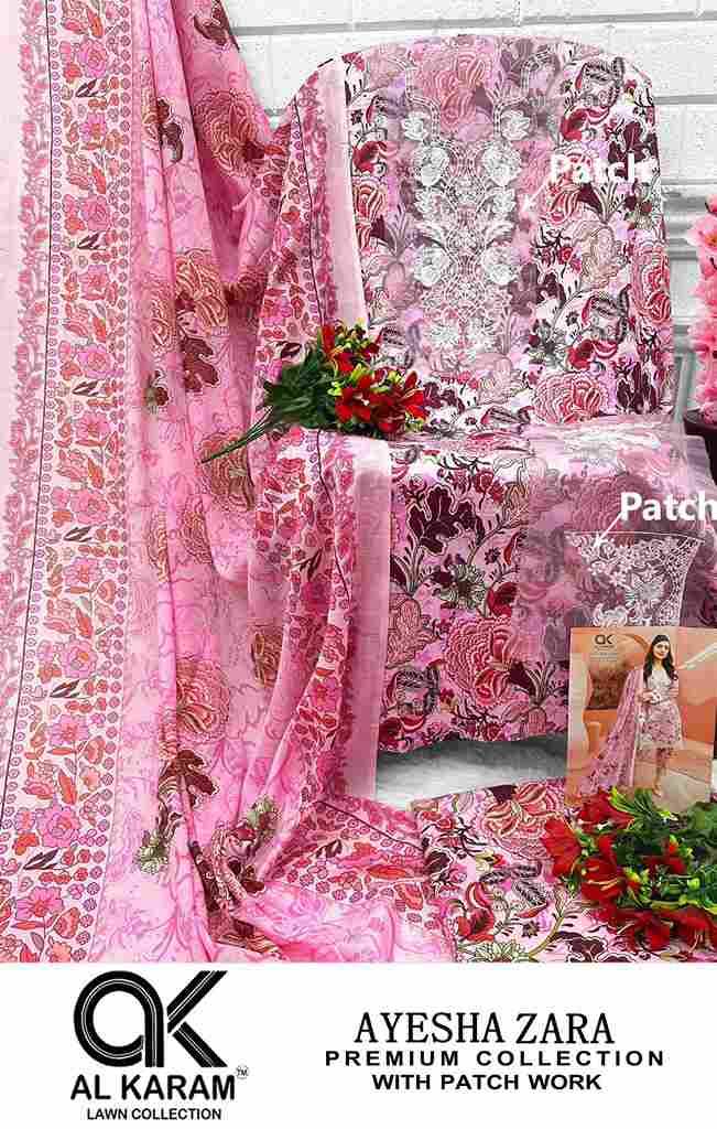 Ayesha Zara By Al Karam Lawn Collection 1001 To 1004 Series Beautiful Pakistani Suits Stylish Fancy Colorful Casual Wear & Ethnic Wear Pure Cotton Print Dresses At Wholesale Price