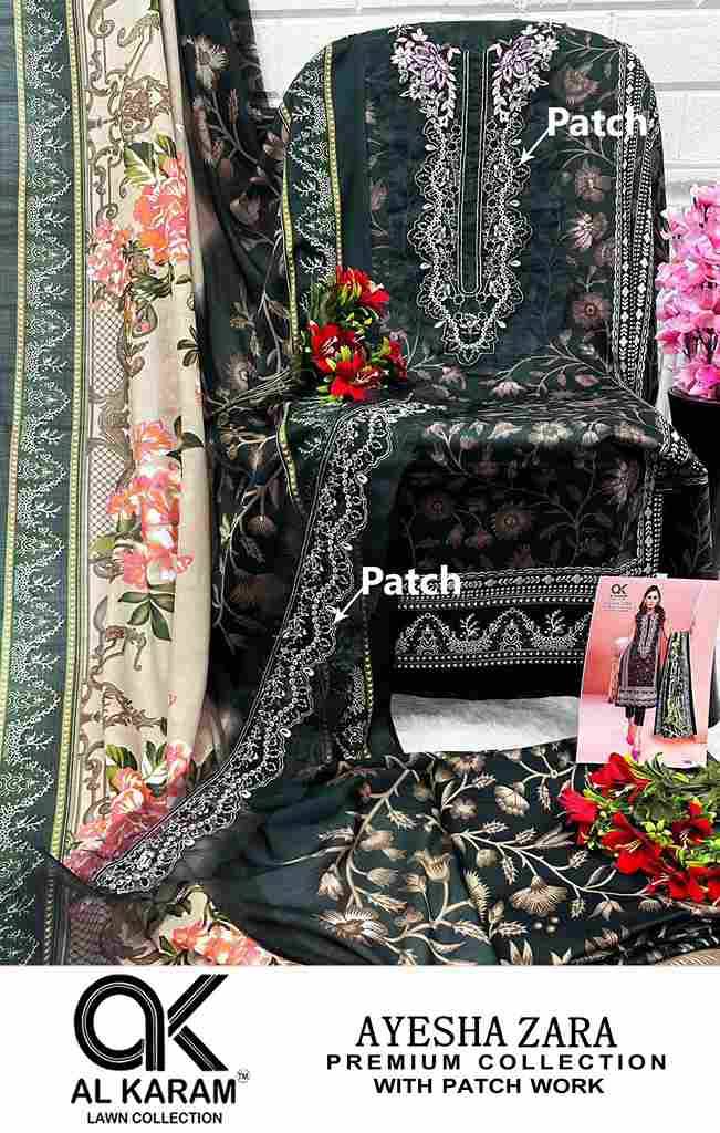 Ayesha Zara By Al Karam Lawn Collection 1001 To 1004 Series Beautiful Pakistani Suits Stylish Fancy Colorful Casual Wear & Ethnic Wear Pure Cotton Print Dresses At Wholesale Price