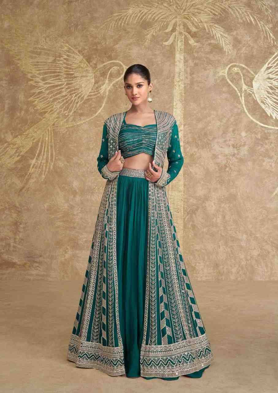 Tyohaar Gold By Sayuri 5622-A To 5622-E Series Festive Wear Collection Beautiful Stylish Colorful Fancy Party Wear & Occasional Wear Chinnon Silk Lehengas At Wholesale Price