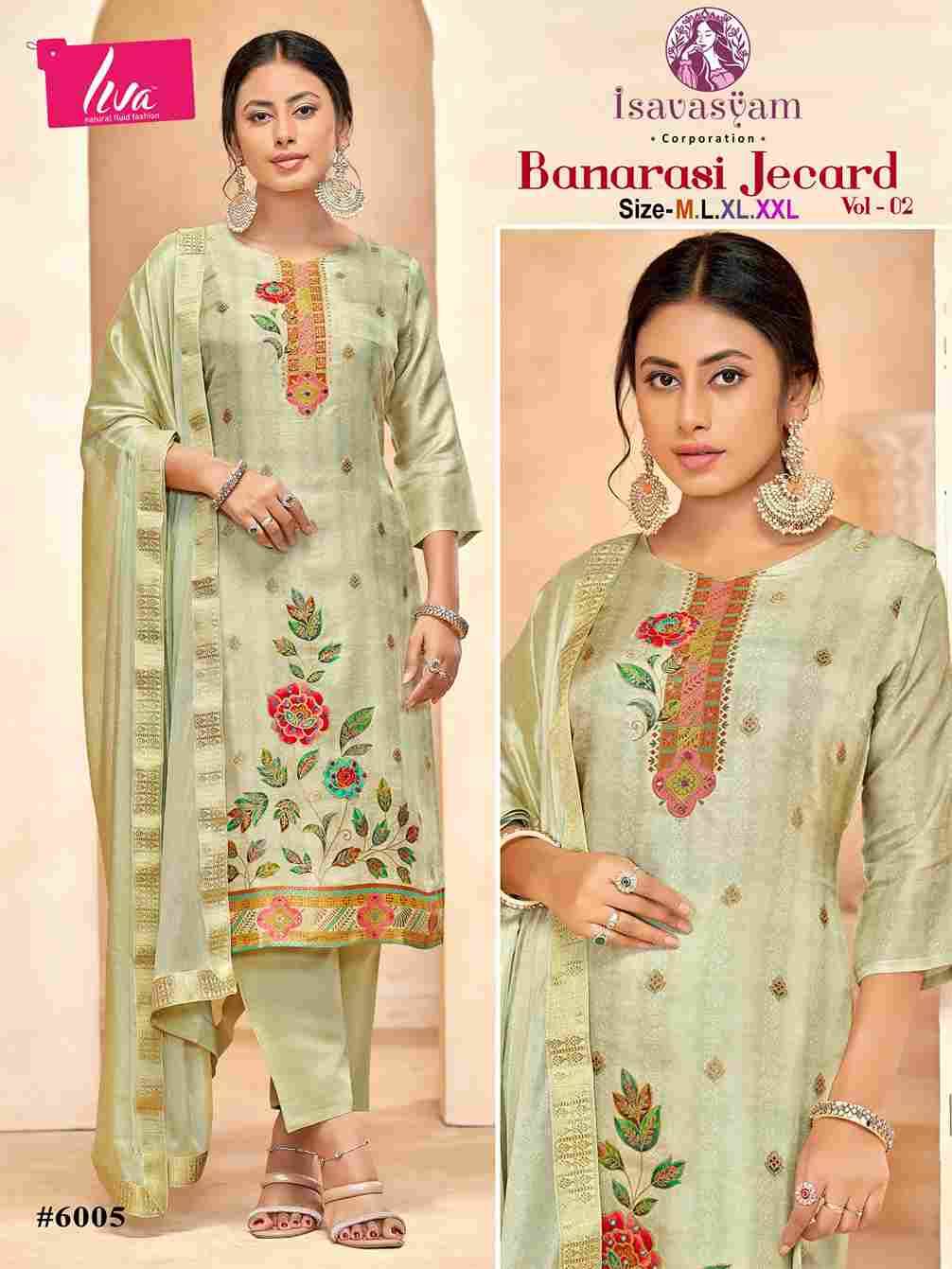 Banarasi Jacquard Vol-2 By Isavasyam 2001 To 2006 Series Beautiful Stylish Festive Suits Fancy Colorful Casual Wear & Ethnic Wear & Ready To Wear Dola Silk With Work Dresses At Wholesale Price